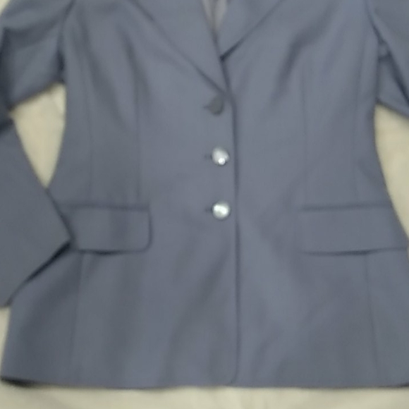 Vtg ESCADA Y2k Office Siren blue Wool blazer Jacket size 8 - Picture 15 of 15